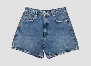 Zara High-waisted blue denim shorts-US SIZE 6